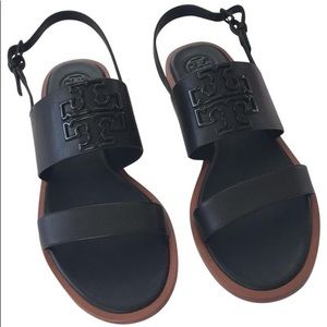 Tory Burch Melinda Black Leather Sandals